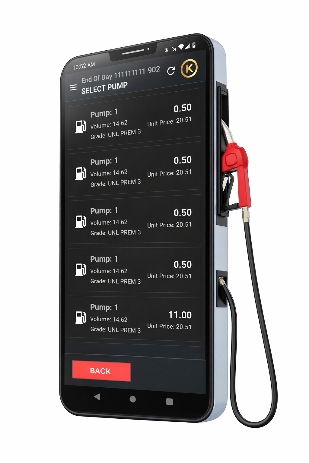 Fuel payment app